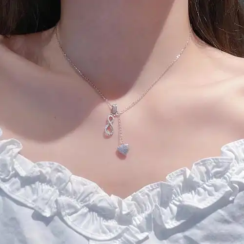 轻奢高级小众设计感流苏爱心吊坠t3103213#小众时尚品牌  #纯银项链