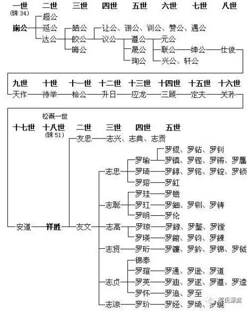 世系图(供参考)