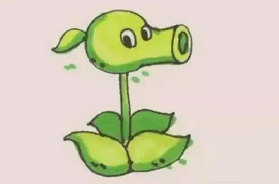 机枪豌豆射手简笔画 机枪豌豆射手简笔画大全