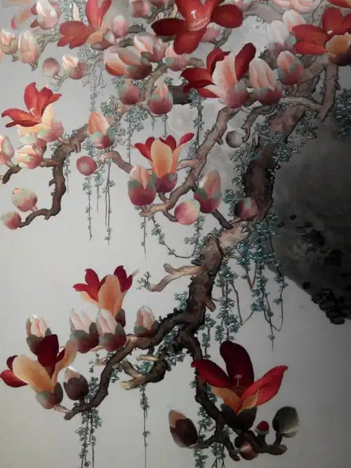 馆藏花主题广绣作品展》在陈家祠开展,第一次近距离的接触到粤绣