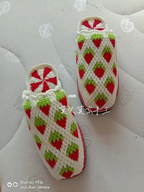 我的手工日常  #手工毛线拖鞋教程  #毛线拖鞋花样  #钩针毛线