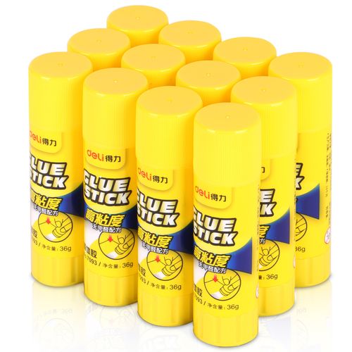 固体得力胶棒学生财务办公36g大号强力手工胶棒