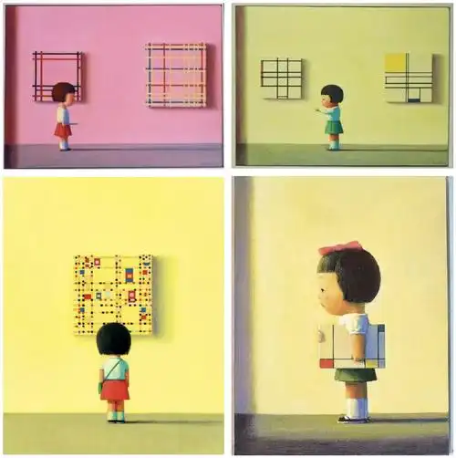 刘野的其它以蒙德里安和风格派为灵感的绘画作品