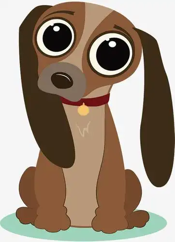 微笑动物可爱动物狗狗插画
