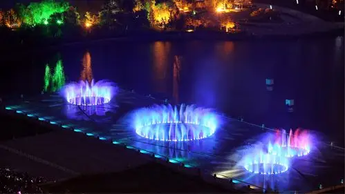 其它 醉美夜色月牙岛水幕抚顺最美水幕 月牙岛音乐喷泉 拍摄  大伟