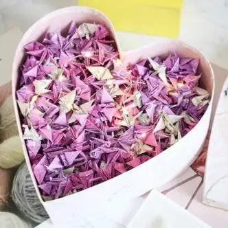 千纸鹤折纸成品 创意千纸鹤纯手工闪钻折纸成品送老公老婆纪念日七夕