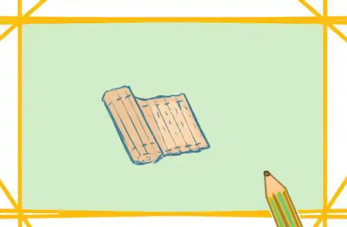 竹简简笔画 竹简简笔画卷轴