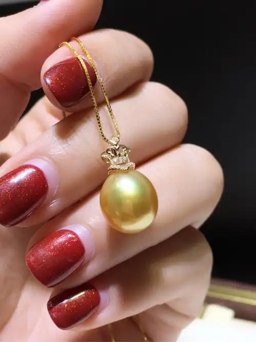 南洋金珍珠项链吊坠