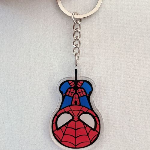 亚克力双层透明高清蜘蛛侠派大星钥匙扣情侣闺生日礼物钥匙圈挂件