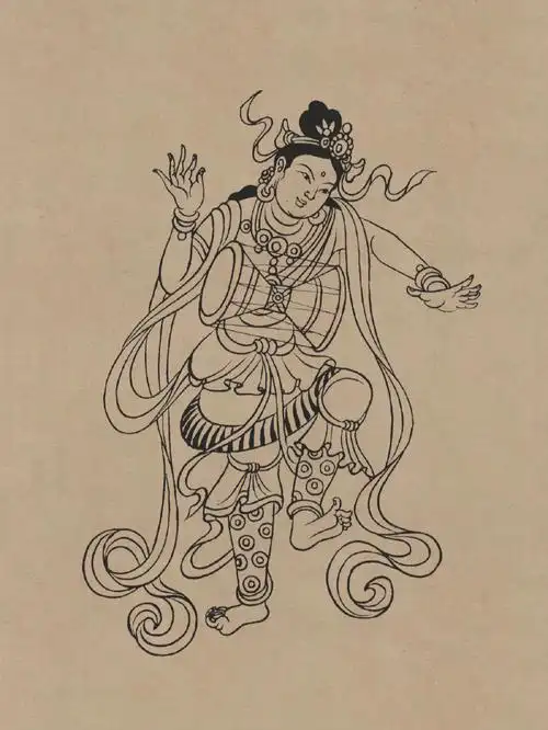 敦煌莫高窟壁画线描稿精彩至极22