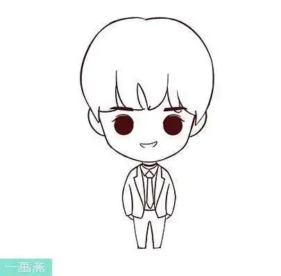 男明星的简笔画可爱的q版