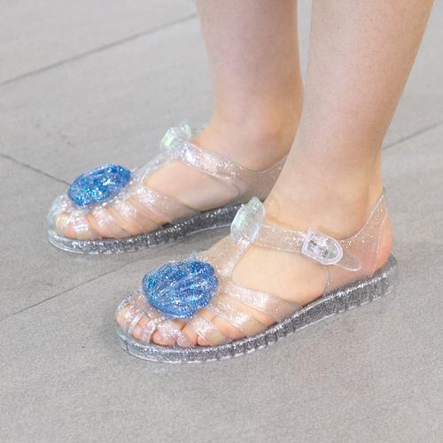 公主凉鞋中小童女童花园鞋夏季可爱儿童凉鞋绑带鞋包头塑料凉拖鞋