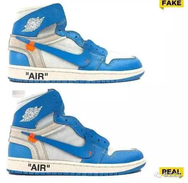 ow联名aj1北卡蓝怎么鉴别真假offwhitexaj1unc真假对比图