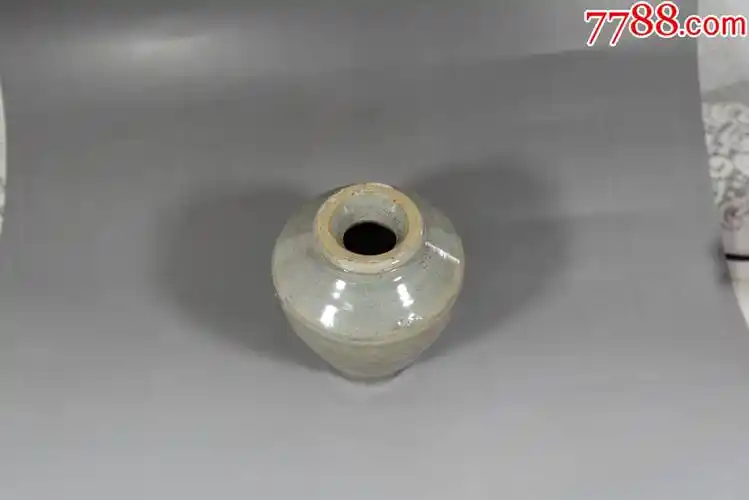 高古老瓷器元代龙泉窑唇口瓶玻璃釉漂亮有窑粘