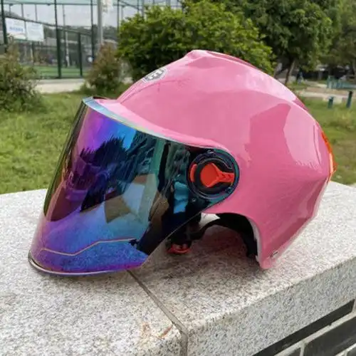 夏季头盔电动车摩托车轻便式男女四季通用防紫外线防晒安全帽半盔177