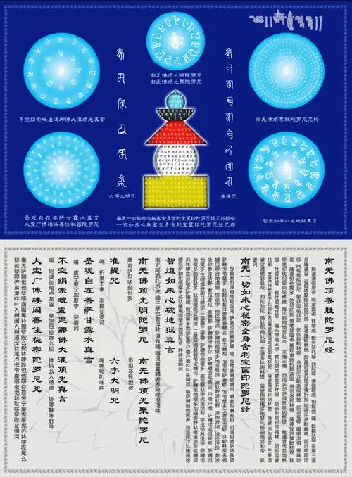 放生时,佛堂中可用,可供养的咒轮图集