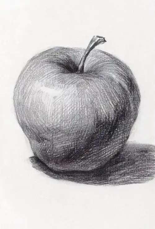 立体感主要是面积和形状要控制好不是方的也不是圆的仔细观察苹果上的