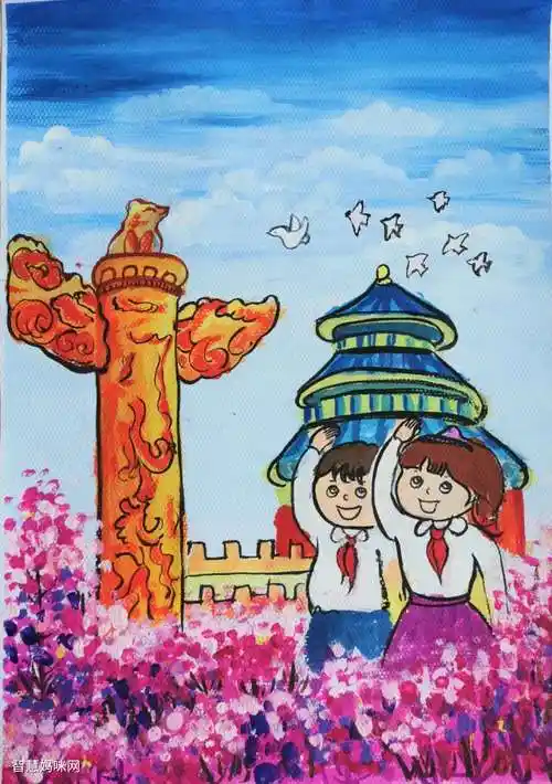 "传红色基因,做强国少年"主题儿童画-图5