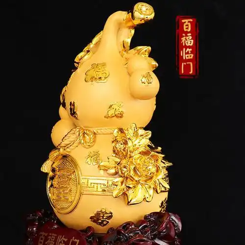 【绒沙金宝葫芦摆件】百福临门/福寿安康/兴家旺运