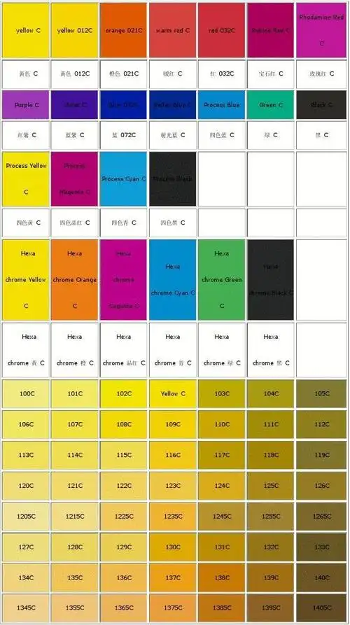 pantone色号查询国际色卡c