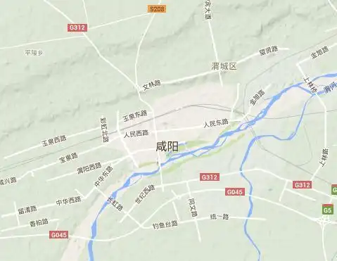 中国几个古都的地形一西安咸阳