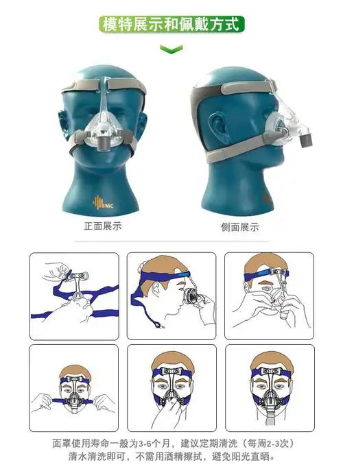 瑞迈特呼吸机bmc-nm4鼻面罩国产nm2鼻罩硅胶面罩呼吸机通用飞利浦