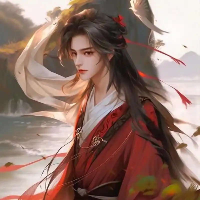 红衣邪魅古风男头 #古风头像# #ai艺术季