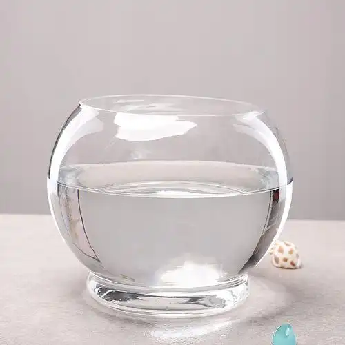 圆球款款圆形金鱼缸生态创意玻璃鱼缸金鱼缸水培缸花瓶20cmd球裸缸
