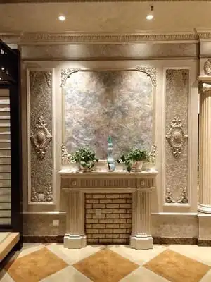 190平房子欧式艺术漆吊顶装修效果图