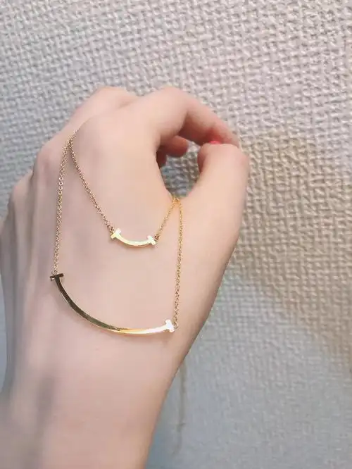 tiffany mini   小号 笑脸无钻项链