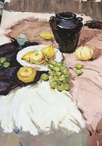 静物水粉画系列作品习作