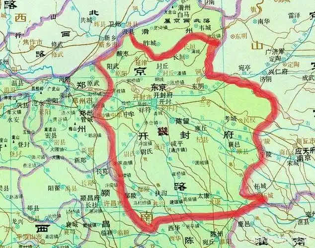 北宋二十五路行政区地图(含人口,面积及辖内府,州,军名)