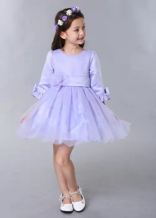 秋冬儿童演出服合唱表演服 花童蓬蓬裙女童礼服连衣裙婚纱公主裙