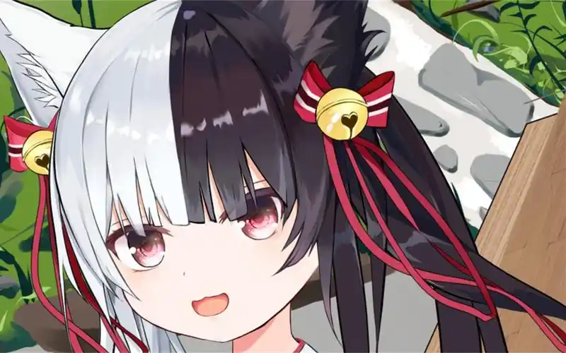 【有栖mana】〖动态壁纸〗夏夜庭院の黑白狐_哔哩哔哩_bilibili