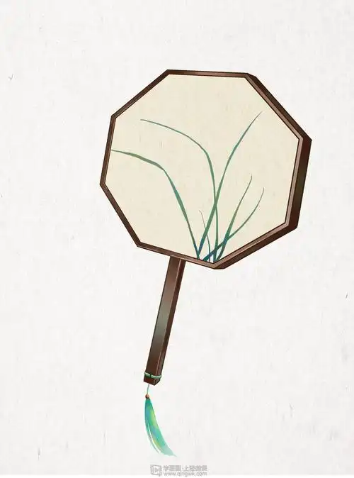 《团扇的绘制—古风插画饰品团扇设计练习》by gf-16-001素还真的小莲