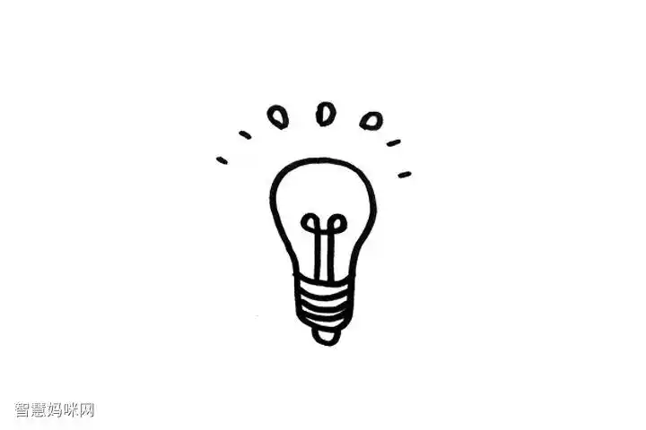 简单的灯泡怎么画