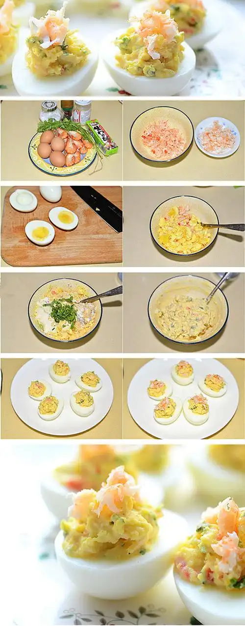 儿童营养早餐食谱推荐:鲜虾魔鬼蛋的做法 口感新特的清凉美食鸡