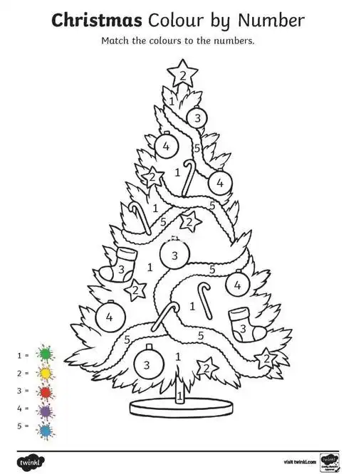 圣诞节涂色画圣诞节涂色画图片大全