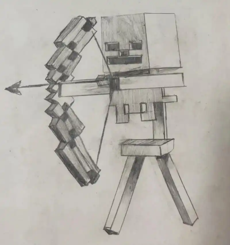 我的世界绘画 骷髅