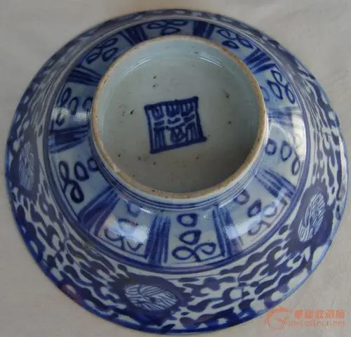 清中期民窑精品青花碗,全品