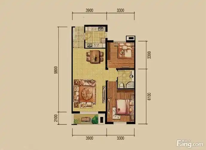 车陂阳光假日园两房一厅保养好家私齐拎包入住