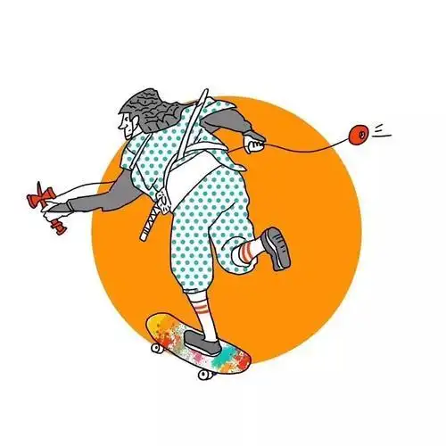 长板手绘女生头像_头像图片_扣扣乐园