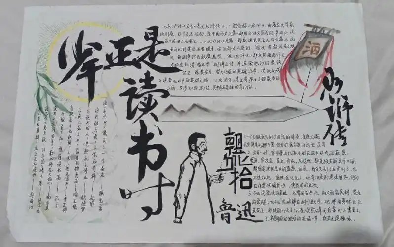 儿布局的)#读书小报 #进步记录 #画画 #春节手抄报 #清明 #初中生绘画