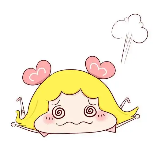 晕倒的女孩插画图片