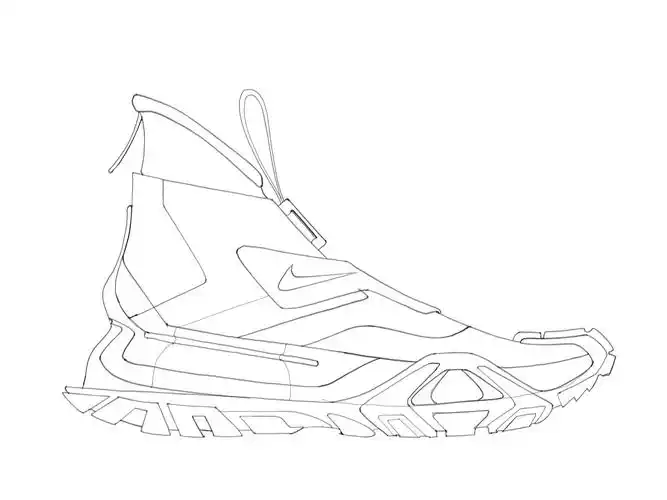 一组基于户外运动球鞋设计