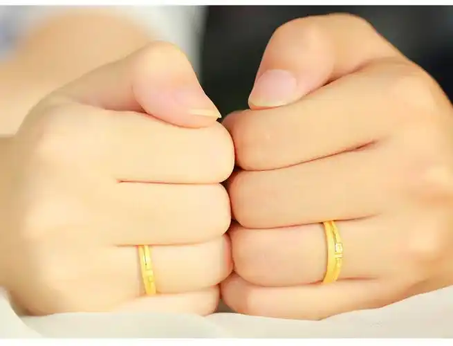 老凤祥款式黄金戒指足金结婚情侣对戒爱你一万年紧箍咒情侣戒指男女款