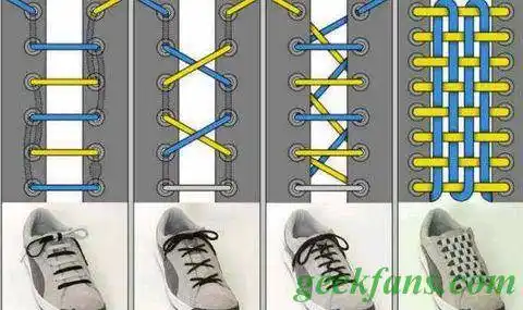 板鞋,运动鞋,帆布鞋鞋带的系法图解