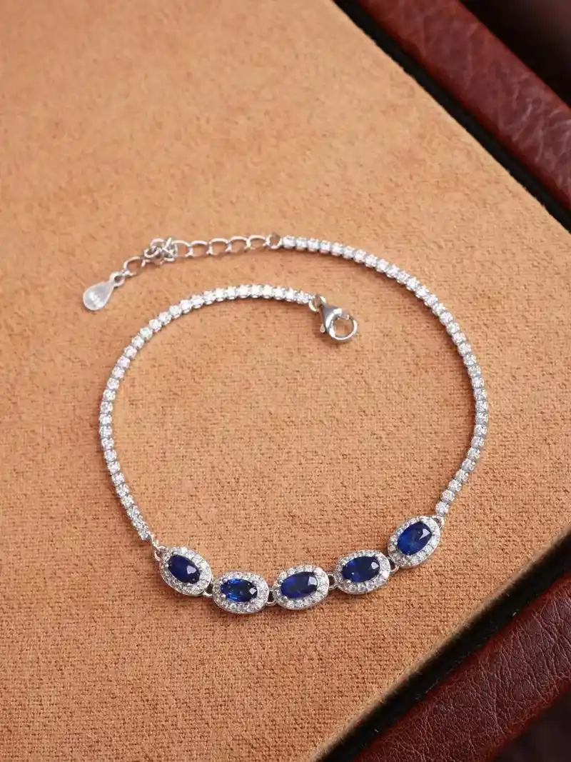 天然蓝宝石手链