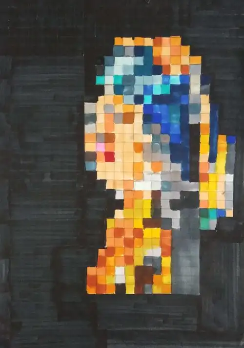 写美篇 马赛克练习俗称色彩成分分析,是一种色彩构成和色彩并置的