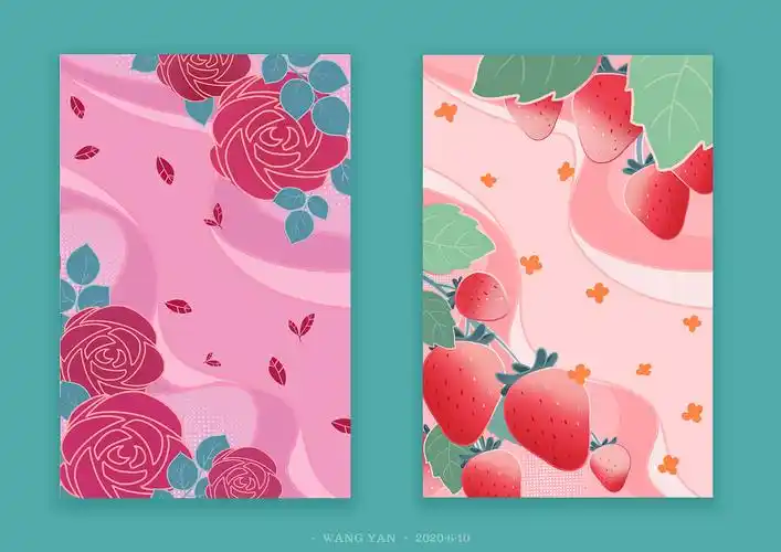 水果茶包装插画